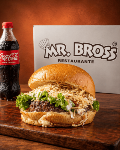 Hamburguesa cargada con Coca-Cola