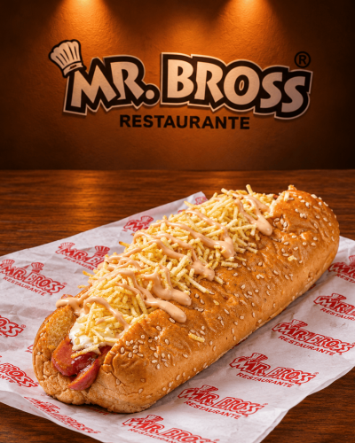 Hot dog Mr. Bross con papas crujientes