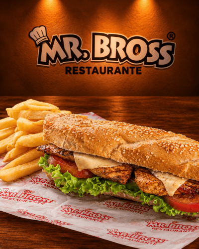 Sándwich Mr. Bross con papas fritas