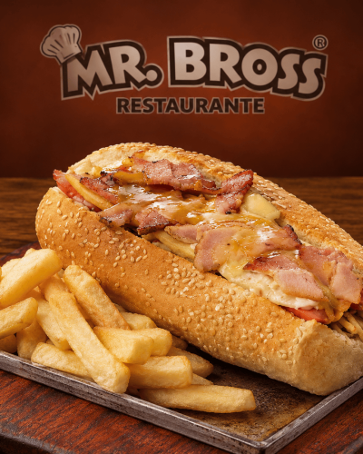 Sándwich de bacon y papas de Mr. Bross